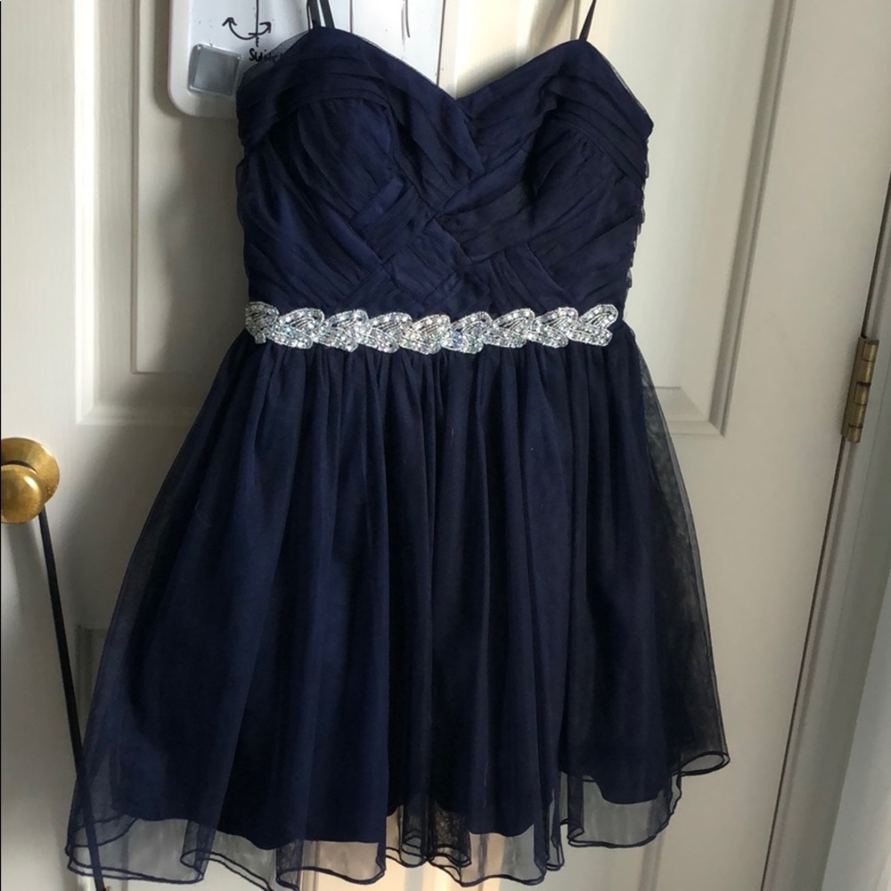 Formal Navy beaded dress